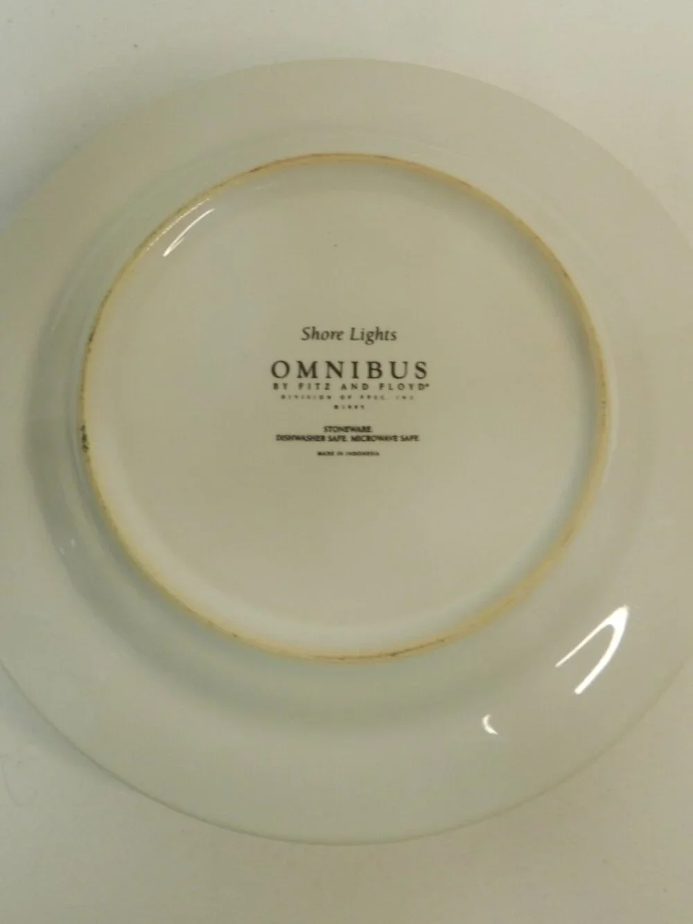 Fitz & Floyd Omnibus Shoreline salad starter plate Set 3 Lighthouse Nautical